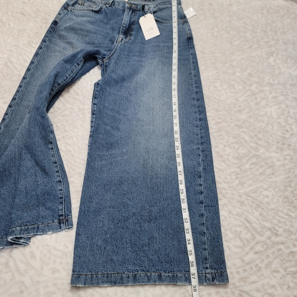 Current/Elliott Women's Wide Leg Crop Jeans Size 29 NWT Bromes Blue - Picture 13 of 16